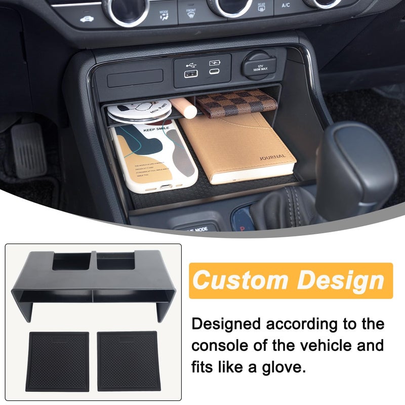 PIMCAR 3-Piece Center Console Organizer Set for 2023-2025 Honda CR-V & CR-V Hybrid - Custom Fit Armrest Tray, Console Tray and Hidden Storage Box, Durable ABS Car Accessories - Image 4